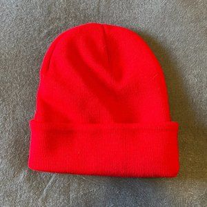 Plain Red Knit Beanie